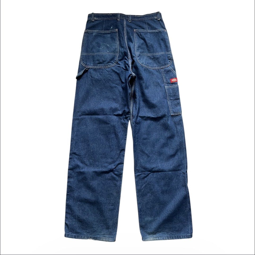Dickies double patch carpenter big pocket (Category: Jeans) located in Lapu Lapu. Submitted by jhonrener41426 (Listing ID 1460118932, Image 2). Description: Work wear Size 32 Thigh-13 Length-43.5 Leg opening-9.5 Hard denim Good condition Color 9.5/10 Authentic Issue replace batones Cut tags (declare authentic) .