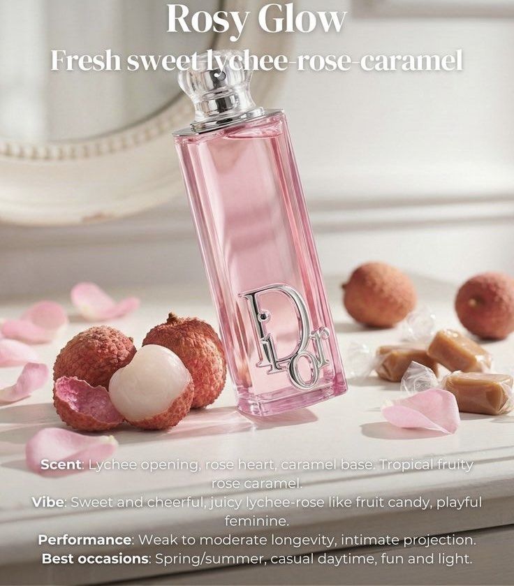 Dior addict rosy glow perfume (Category: Fragrance & Deodorants) located in Quezon City. Submitted by neomieperfumeshop (Listing ID 1460281421, Image 1). Description: .