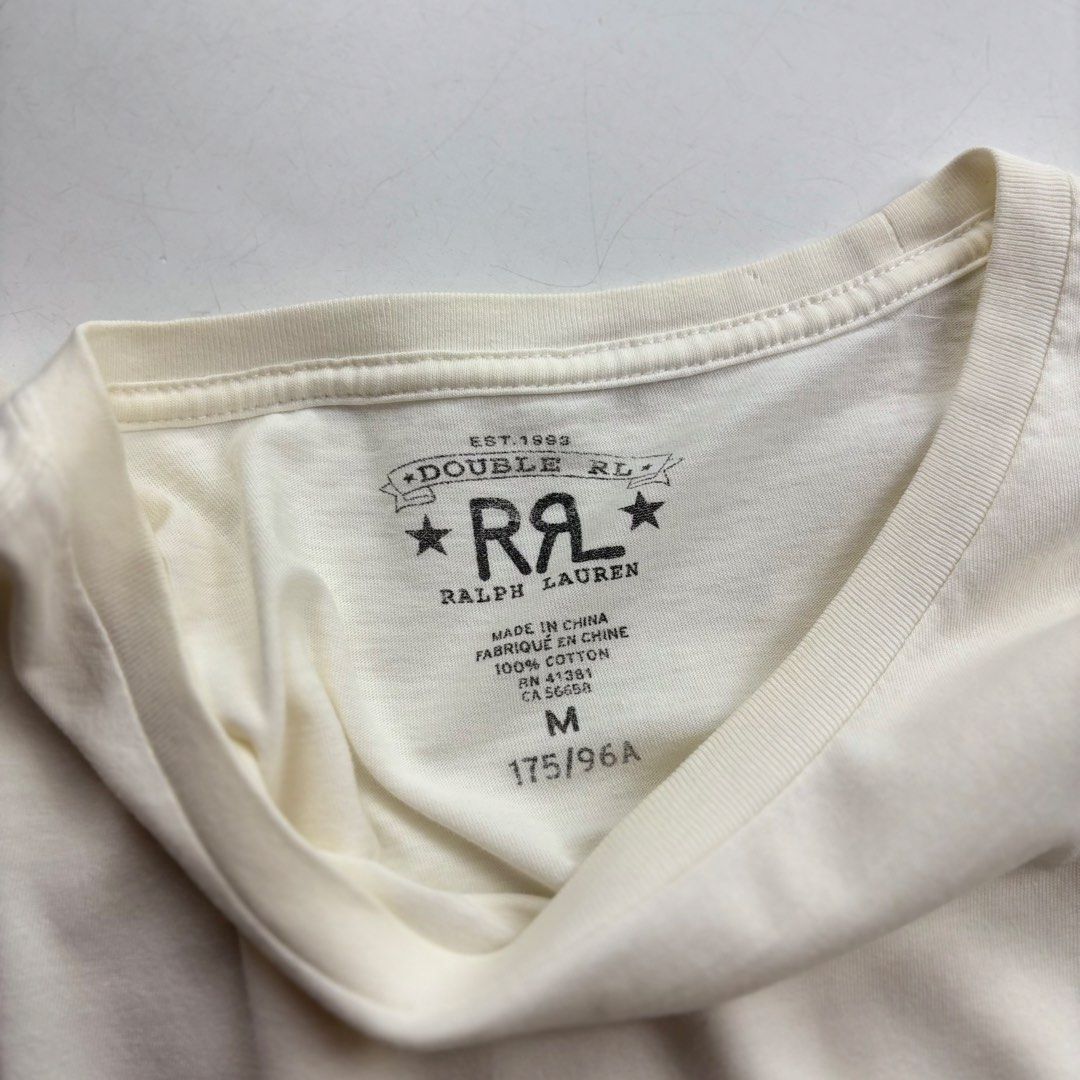 Double RL T-Shirt (Category: Tshirts & Polo Shirts ) located in Makati City. Submitted by ragrepository (Listing ID 1460246354, Image 2). Description: Double RL T-Shirt Tagged as Medium Length- 27” Pit to pit-19.5” Sleeves- 7” Shoulder-18” Condition- 9/10 Flaw- None .