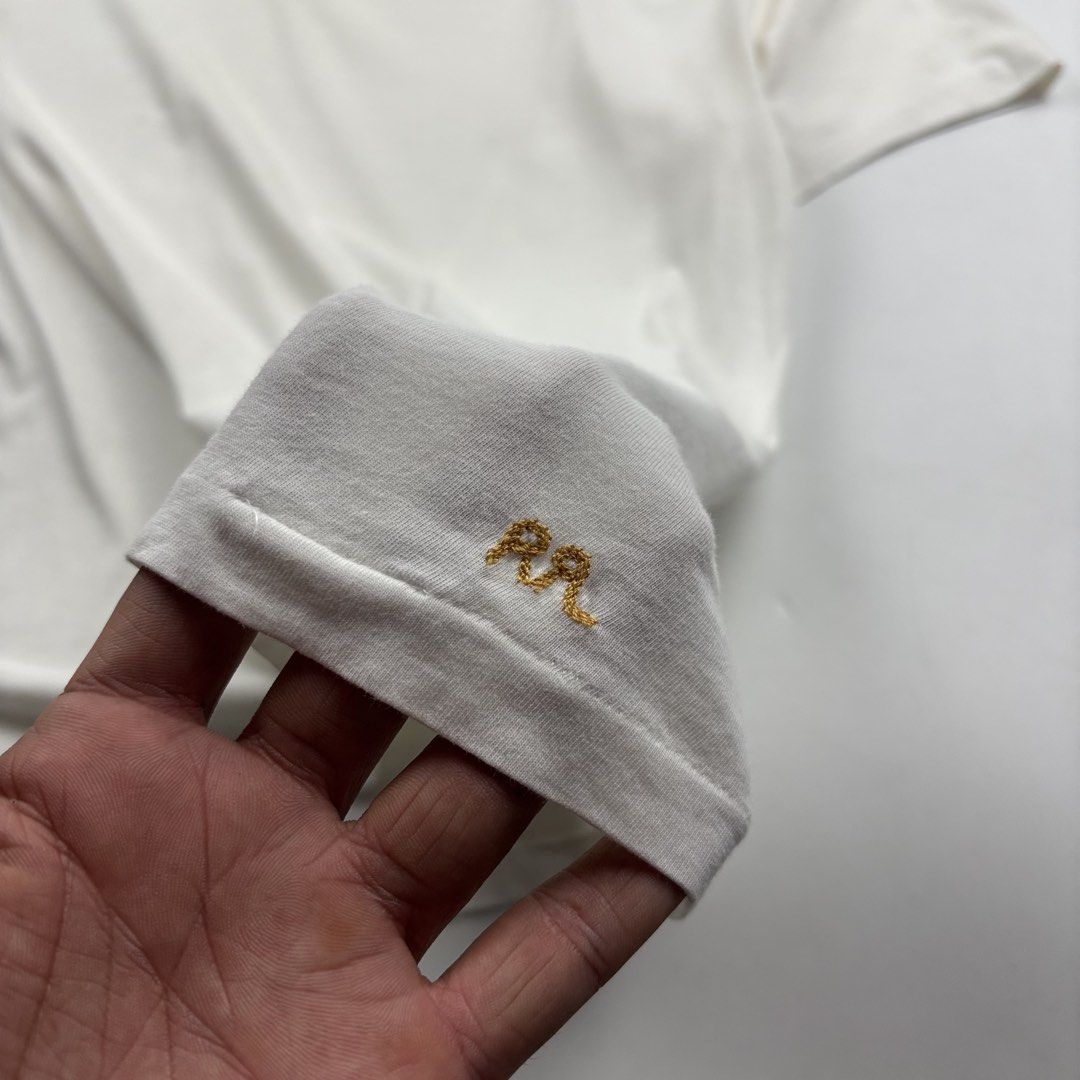 Double RL T-Shirt (Category: Tshirts & Polo Shirts ) located in Makati City. Submitted by ragrepository (Listing ID 1460246354, Image 3). Description: Double RL T-Shirt Tagged as Medium Length- 27” Pit to pit-19.5” Sleeves- 7” Shoulder-18” Condition- 9/10 Flaw- None .