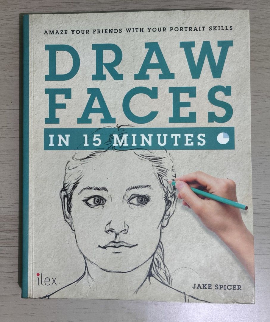 Draw Faces in 15 Mins | Art Book (Category: Storybooks) located in Taguig. Submitted by klarisell (Listing ID 1460140909, Image 1). Description: - Learn to draw portraits quickly and easily. - Covers basic sketches, developing portraits, and shaping hair. - Understand head angles and facial features. - Features beautiful, step-by-step illustrations. - Ideal for anyone looking to improve their drawing skills. Note: Used and there's a few drawings/