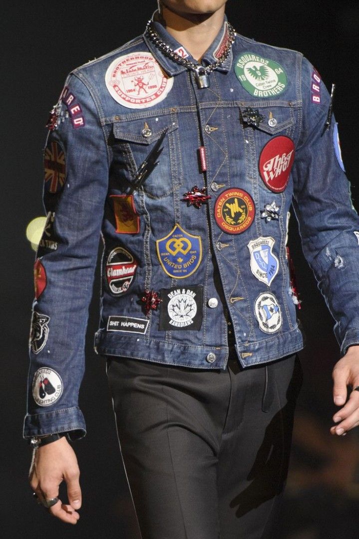Dsquared Badge Graffity Embroidered Patch Punk Style Denim Jacket (Category: Coats, Jackets and Outerwear) located in Manila. Submitted by goodsrags (Listing ID 1460272062, Image 2). Description: What you see is what you get 26L/21W.