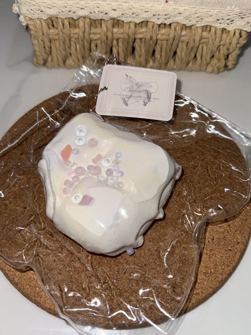 Duozai Studio Melted White Choc Taba Squishy (Category: Designer & Blind Box Toys) located in Baliuag. Submitted by shaiilv (Listing ID 1460278974, Image 2). Description: Slow Rising Handmade Taba Squishy! Big and satisfying to squish! ~ with extra clear pouch.