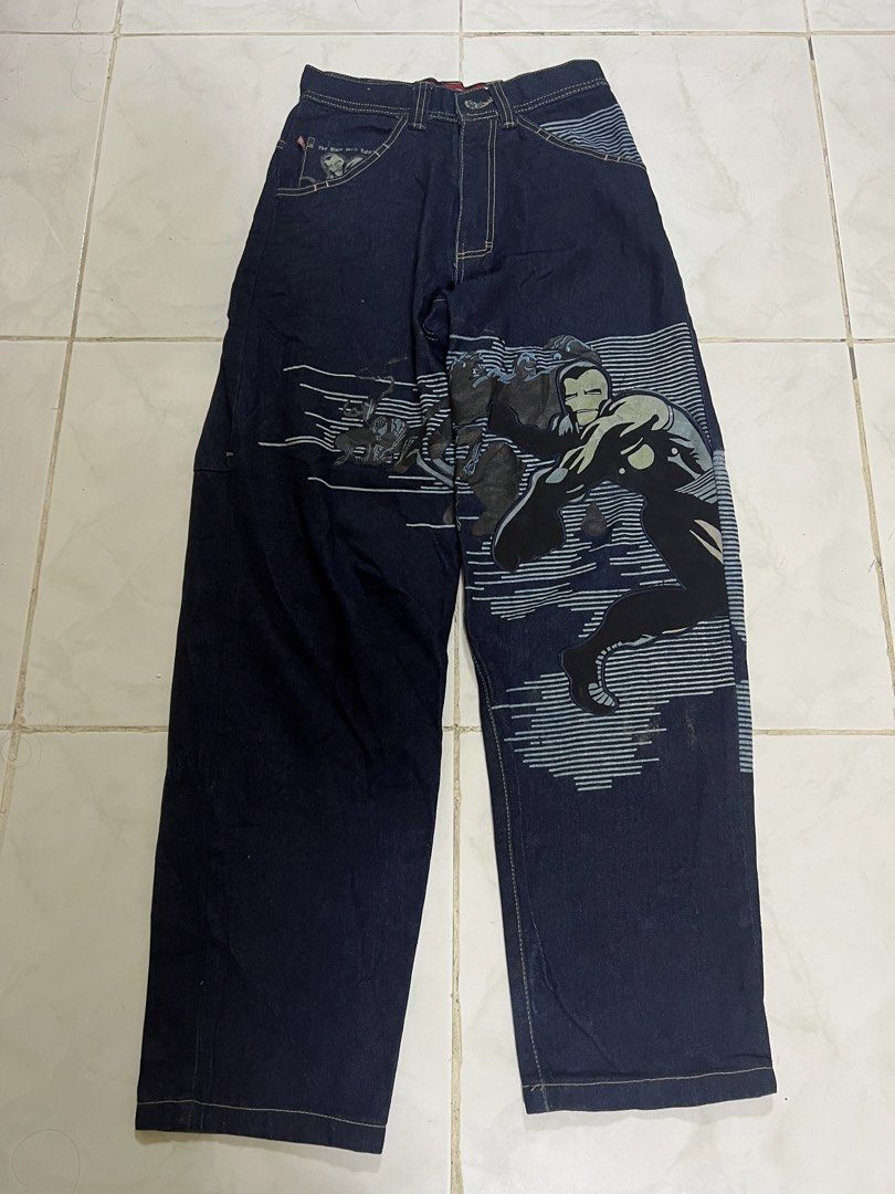 ECKO UNLTD MARVEL BAGGY JEANS (Category: Jeans) located in Manila. Submitted by dailystrategythrift (Listing ID 1460198899, Image 1). Description: WTS ‼️ ECKO UNTLD MARVEL BAGGY JEANS SIZE 26 ON TAG WAIST - 28 LENGTH - 42 HEM - 8 EXCELLENT CONDITION💯❤️ PRICE - 📩 LOCATION LASPIÑAS CITY 📍📍 DM FOR PURCHASE 📩📩.