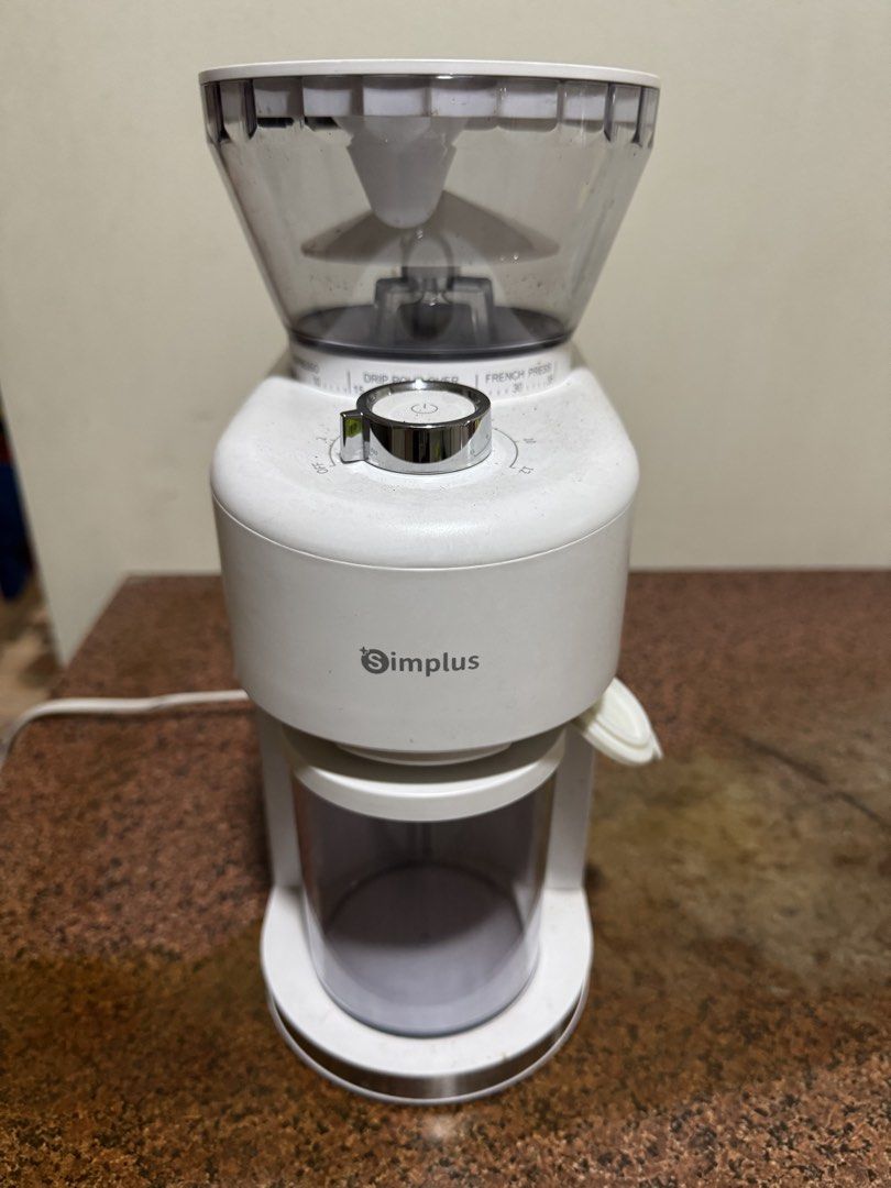 Electric Coffee Grinder Mill (Category: Coffee Machines & Makers) located in Manila. Submitted by rnc.shop (Listing ID 1460250868, Image 1). Description: Simplus Electric Coffee Grinder/ Mill Manila pickup location Grinding mechanism: Burr Adjustable Speed 35 Grinding Settings Customizable Cup Quantity Select from 1 to 12 cups to get exact quantity you need 250g Large-Capacity Bean Hopper.