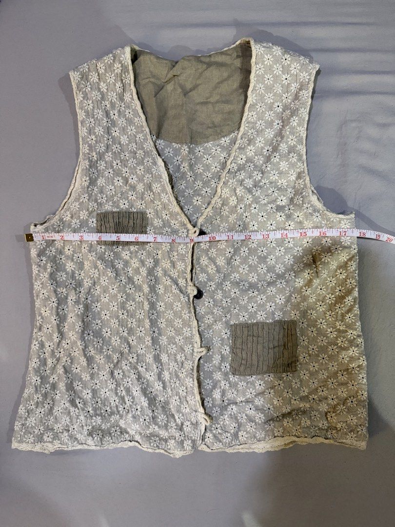 Embroidered Daisy Vest (Category: Others Tops) located in Mandaluyong City. Submitted by xela.tings (Listing ID 1460140728, Image 3). Description: Lightweight vest Versatile for layering over tops or dresses .