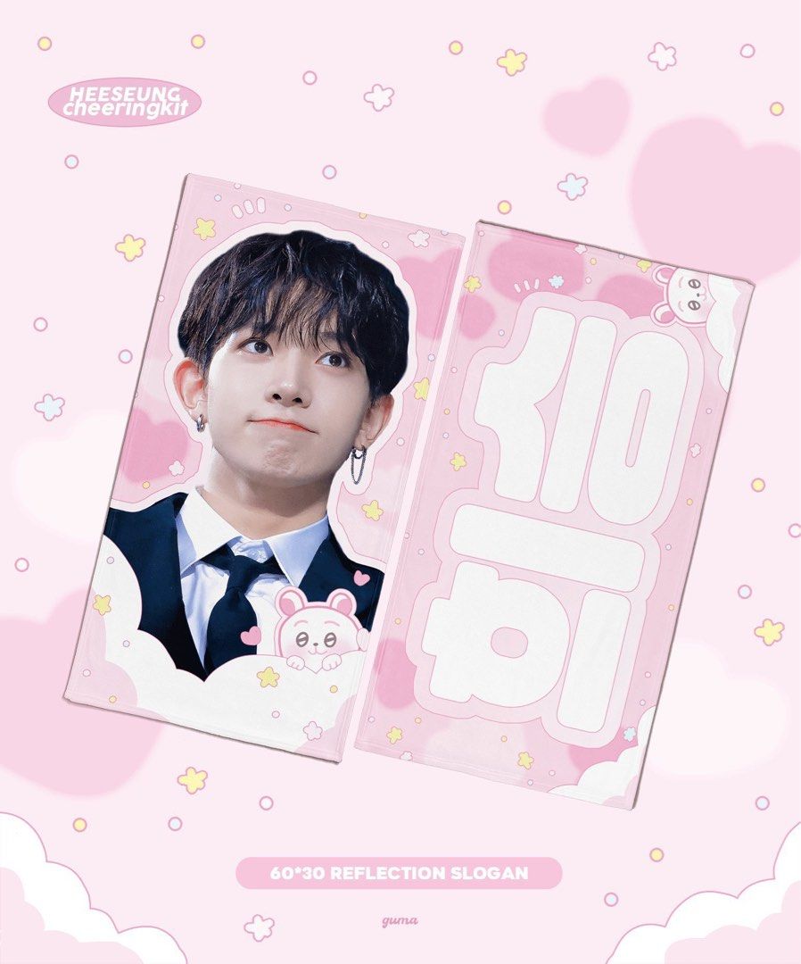 enhypen heeseung (evan) cheering kit banner (Category: K-Wave Merchandise) located in Binangonan. Submitted by balancedtears (Listing ID 1460208613, Image 2). Description: ⭐️ enhypen heeseung cheering kit banner slogan — unused mop: gcash, maya, maribank, bpi, landbank dop: payo to 1 week dop (can be extended + additional).
