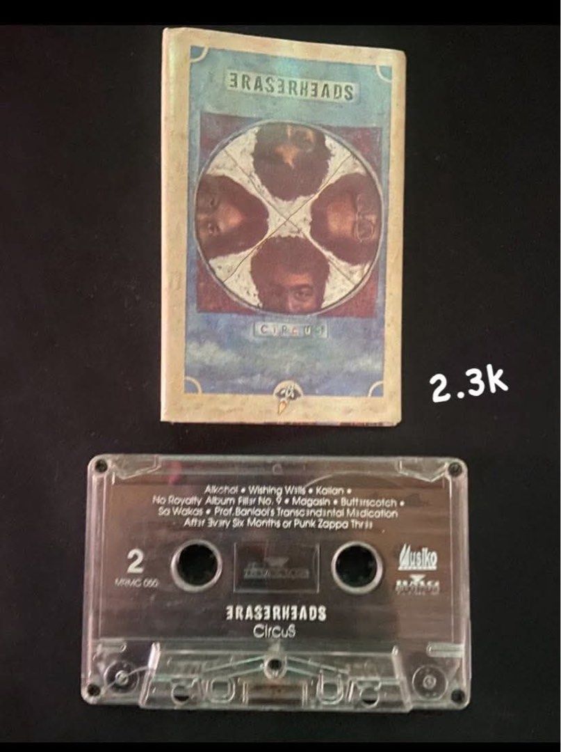 Eraserheads Ultraelectromagneticpop! & Circus Cassette Tapes (Category: CDs & DVDs) located in Pasig City. Submitted by jeprocts (Listing ID 1460233702, Image 3). Description: Original Eraserheads cassette tapes for sale Mint condition: #1 Ultraelectromagneticpop! (with penmark) and #2 Circus - Both are original releases - Complete tracklists included for both albums - Must-have for any Eraserheads fan and OPM collector.