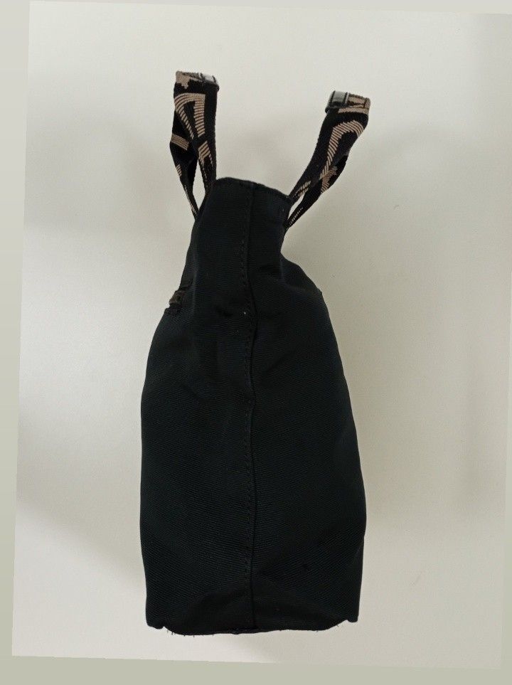 Fendi Zucca Nylon Mini Tote handBag (Category: Luxury Bags & Wallets) located in Manila. Submitted by eriiicaspage (Listing ID 1460183797, Image 3). Description: PREOWNED Lightly Used Authentic Vintage Fendi Zucca Canvas Nylon Minitote handbag - Color: Black - Signature Zucca pattern on straps - Top zipper closure - Exterior: Small zip pocket on the back - Interior: Zip pocket and slip pocket - Ideal for everyday use Good Condition 9/10 .