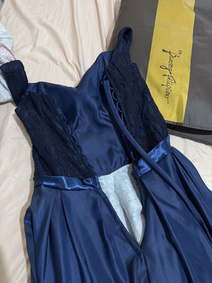 FOR RENT: BLUE BALL GOWN (Category: Evening dresses & gowns) located in Marikina City. Submitted by closetbyalexa (Listing ID 1460261601, Image 3). Description: FOR RENT: CUSTOM BLUE BALL GOWN - P2,000 RENT - P9,000 SALE For debut, prom, and other formal events ! - Has built-in cups, back zipper, and back corset-like strings. - Can fit Small - Medium - Measurements: - Length: 60” (floor-length) - Bust: 15” - Waist: 13.5” Items can be rented for a