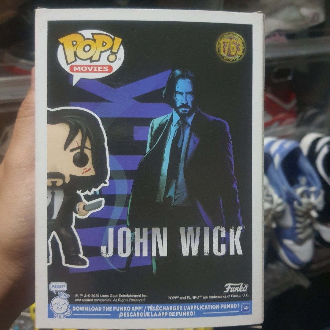 Funko Johm wick 1763 (Category: Designer & Blind Box Toys) located in Quezon City. Submitted by kentgenerosaalong (Listing ID 1460235412, Image 3). Description: see photos for the condition 2nd owner 800php firm loc commonwealth QC.