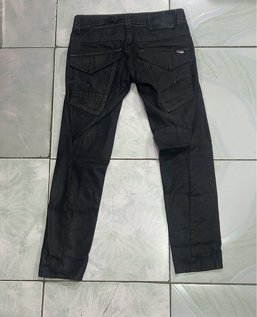 G STAR RAW DENIM DARK UNIQUE PANTS (Category: Jeans) located in Dasmarinas. Submitted by dnnr3rdyyyyy (Listing ID 1460176213, Image 2). Description: Dimensions Size 30 35.5 Length Zipper With Metal Buttons Unique Jeans for Women’s Big Pocket in a back Good Condition No Major Issues Black Leather Patch .