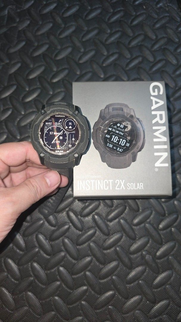 Garmin Instinct 2X Solar Rugged GPS Smartwatch (Category: Wearables & Smart Watches) located in Dasmarinas. Submitted by olxph_176618377 (Listing ID 1460217793, Image 2). Description: - Garmin Instinct 2X Solar rugged GPS smartwatch - Built tough for any adventure - Solar charging for extended battery life - Tracks activities and keeps you connected - Ideal for outdoor enthusiasts and athletes - Comes with original box - worn only 3 or 4 tines li