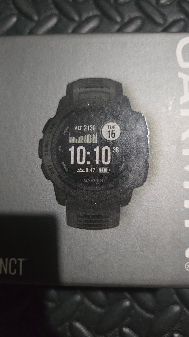 Garmin Instinct Smartwatch (Category: Wearables & Smart Watches) located in Dasmarinas. Submitted by olxph_176618377 (Listing ID 1460218271, Image 1). Description: - Garmin Instinct Smartwatch (Black) - Displays Time, Date, and Altitude - Ideal for Outdoor Activities & Everyday Wear - Durable and Rugged Design - Comes with Original Box - excellent condition .