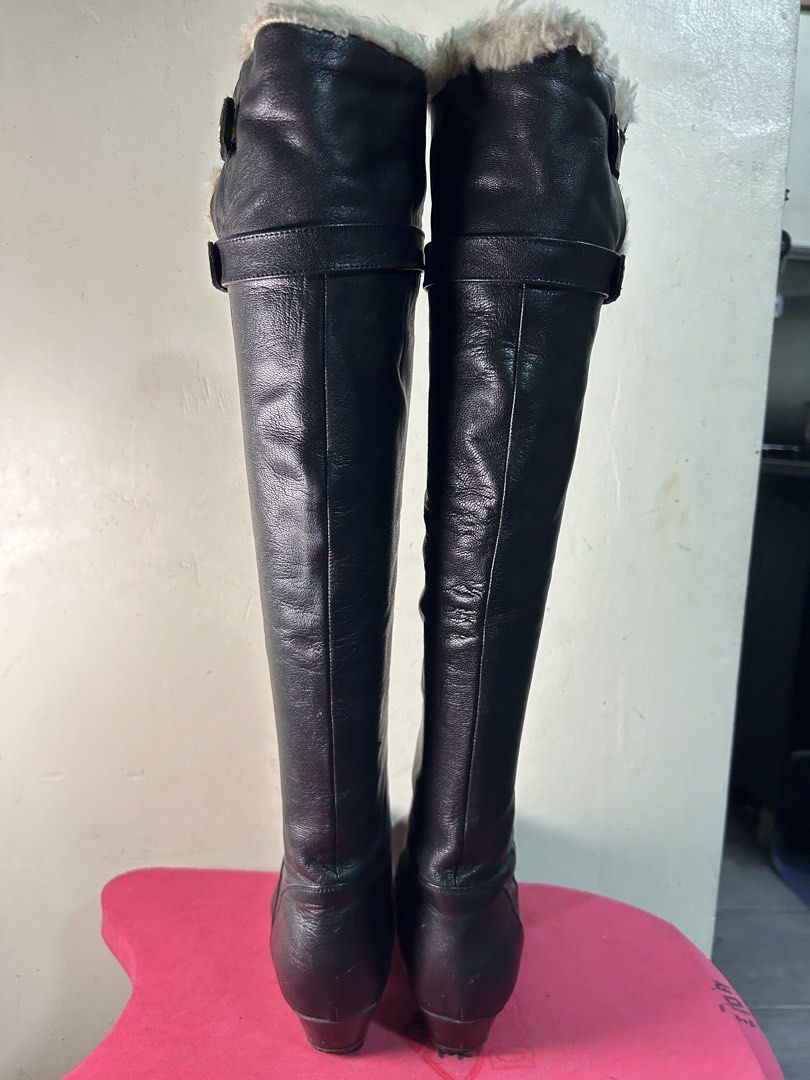 Gio&Samantha Fur Lined Knee High Boots (Category: Boots) located in Quezon City. Submitted by jjsurplus_23 (Listing ID 1460238323, Image 3). Description: 23.5-24cm insole | Flat Feet.