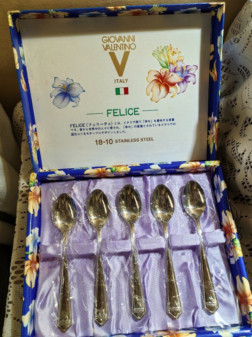 Giovanni Valentino Italy Teaspoons (Category: Dinnerware & Cutlery) located in Manila. Submitted by luckycharm_215 (Listing ID 1460162585, Image 1). Description: New.