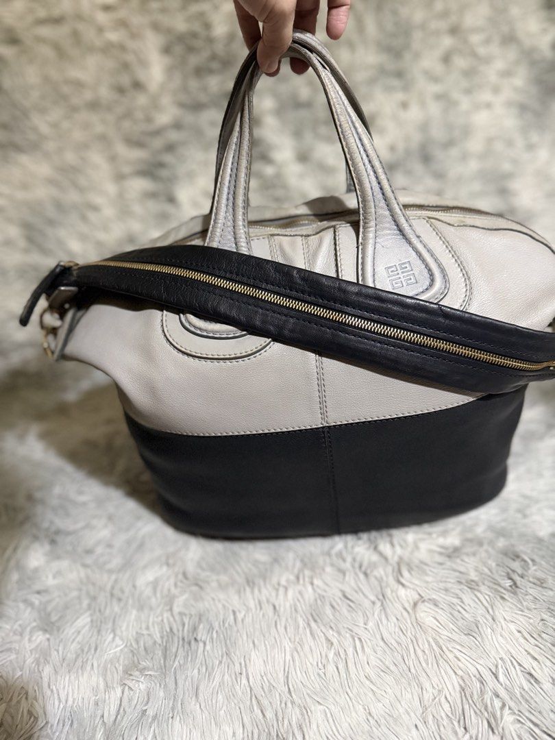 Givenchy Nightingale (Category: Luxury Bags & Wallets) located in Binan City. Submitted by jgca01 (Listing ID 1460184617, Image 1). Description: 100% authentic bi color - gray and black no inclusion signs of used on handles medium size good used condition money back if proven fake by authorized authenticator +sf or lalamove fee.