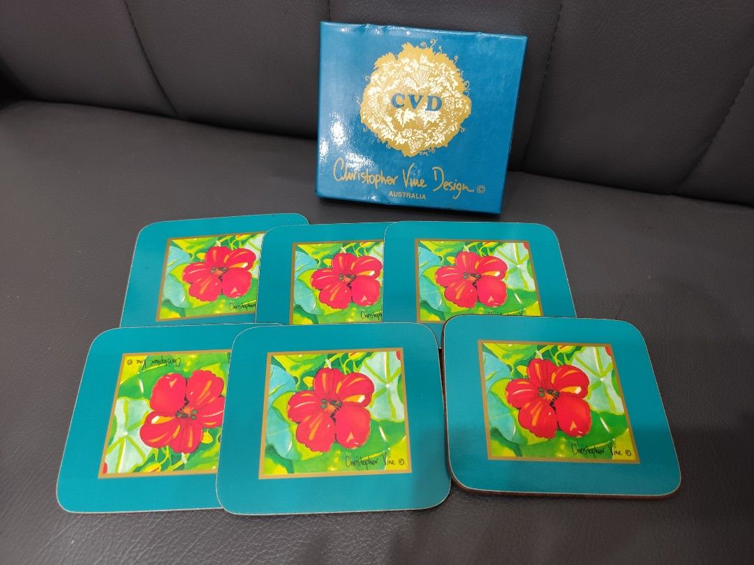 Glass Coasters 6pcs (Category: Dinnerware & Cutlery) located in Dipolog. Submitted by thriftteata (Listing ID 1460302194, Image 1). Description: new.