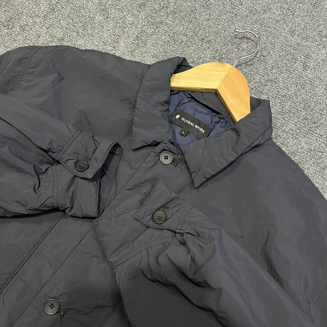 GlobalWork Warm Padded Jacket (Category: Coats, Jackets and Outerwear) located in Baguio. Submitted by reworn.clo (Listing ID 1460222858, Image 3). Description: GlobalWork Warm Padded Jacket Excellent condition Width 22-23. Length 27 Large on tag 1180🤝.