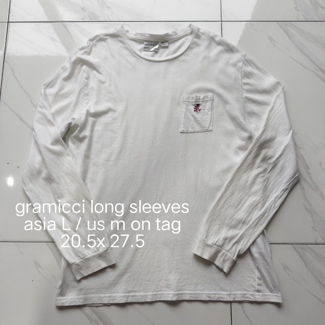gramicci longsleeves (Category: Activewear) located in Amadeo. Submitted by josephotep (Listing ID 1460216693, Image 1). Description: gramicci long sleeves asia L / us m on tag 20.5x 27.5 9.5/10 colorate and condition 700 plus shipping fee loc cavite pm📥.