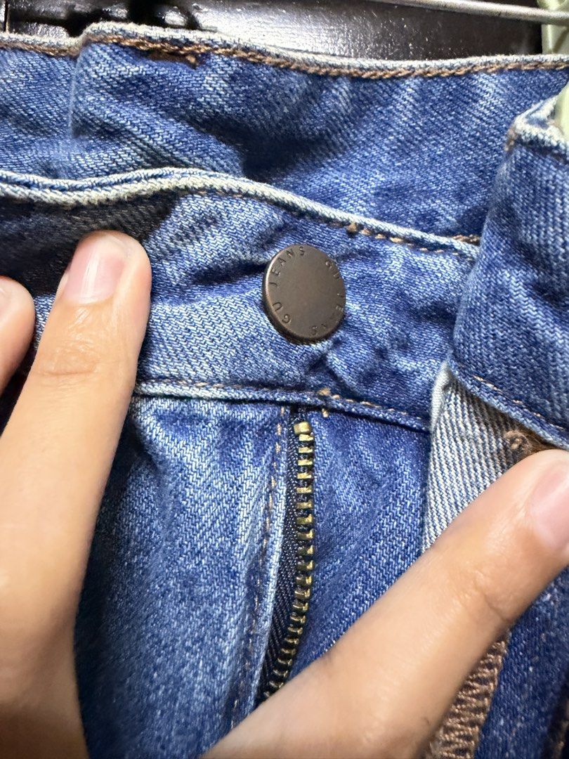 GU Wide Leg Denim Pants (Category: Jeans) located in Quezon City. Submitted by njan19 (Listing ID 1460120131, Image 2). Description: - GU Light Wash Wide Leg Jeans - Size: Medium (M) - Material: 100% Cotton - Fit: Relaxed, Wide Leg, Super Comfy - Features: Classic five-pocket style, button and zip closure - Fits 26-28 inches waist - Style: Perfect for casual outfits.