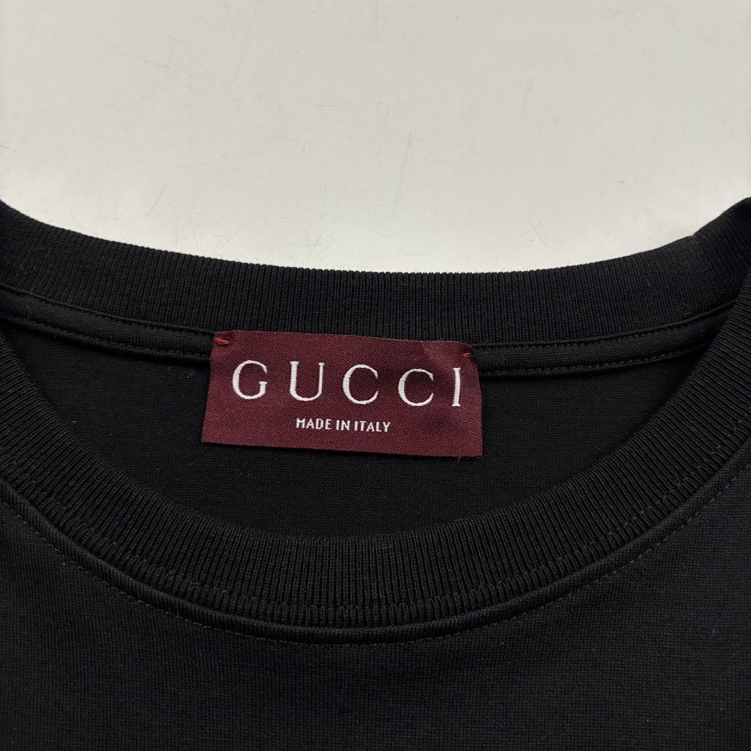 Gucci Cute Dog Graphic (Category: Shirts) located in Makati City. Submitted by ragrepository (Listing ID 1460247205, Image 3). Description: Gucci Cute Dog Graphic Kids, Fits Womens XS Length- 23” Pit to pit- 16.5” Sleeves- 7” Shoulder-16” Condition- 9.5/10 Flaw- None .