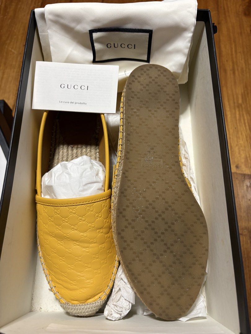 GUCCI Espadrilles (Category: Sneakers & Footwear) located in Manila. Submitted by fiercedolphin_eef7ac (Listing ID 1460242055, Image 3). Description: Shoes worn twice in the house. GUCCI Espadrilles, Coach Ballet flats.