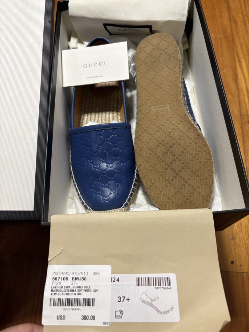 GUCCI Espadrilles (Category: Sneakers & Footwear) located in Manila. Submitted by fiercedolphin_eef7ac (Listing ID 1460242055, Image 2). Description: Shoes worn twice in the house. GUCCI Espadrilles, Coach Ballet flats.
