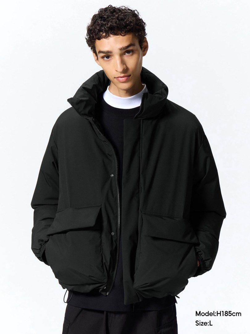 GU/Uniqlo Windproof Stand Collar Puffer (Category: Coats, Jackets and Outerwear) located in Baguio. Submitted by reworn.clo (Listing ID 1460219561, Image 1). Description: GU/Uniqlo Windproof Stand Collar Puffer Excellent condition Width 23. Length 26-27 Medium on tag 1780🤝.