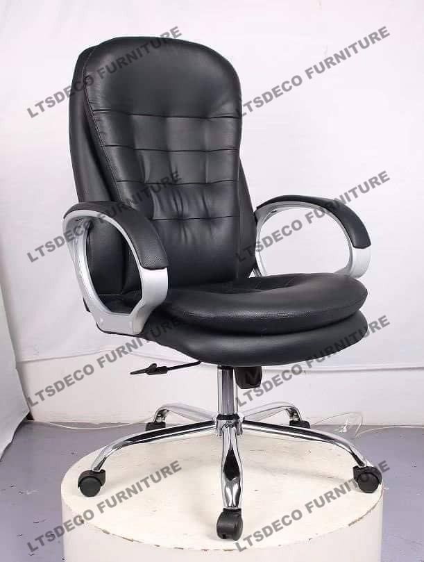 High-Back Leatherette Executive Office Chair with Chrome Base (Category: Office Furniture & Fixtures) located in Quezon City. Submitted by meril.ltsdeco09 (Listing ID 1460130260, Image 1). Description: LTSDECO Home and Office Furniture Trading MANUFACTURER • FABRICATOR • SUPPLIER 📲 V i b e r : +63 923 841 8065 HIGHER PRICE, BUT WORTH IT BECAUSE OF THE QUALITY🔥 ❤️‍🔥 😍 🤩 👀 💯 🚀 LTSDECO Home and Office Furniture Trading is a trusted manufactu