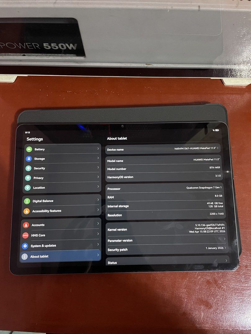 Huawei matepad (Category: Laptops & Notebooks) located in Manila. Submitted by hannahjoyce_ (Listing ID 1460250737, Image 3). Description: pm for more details .