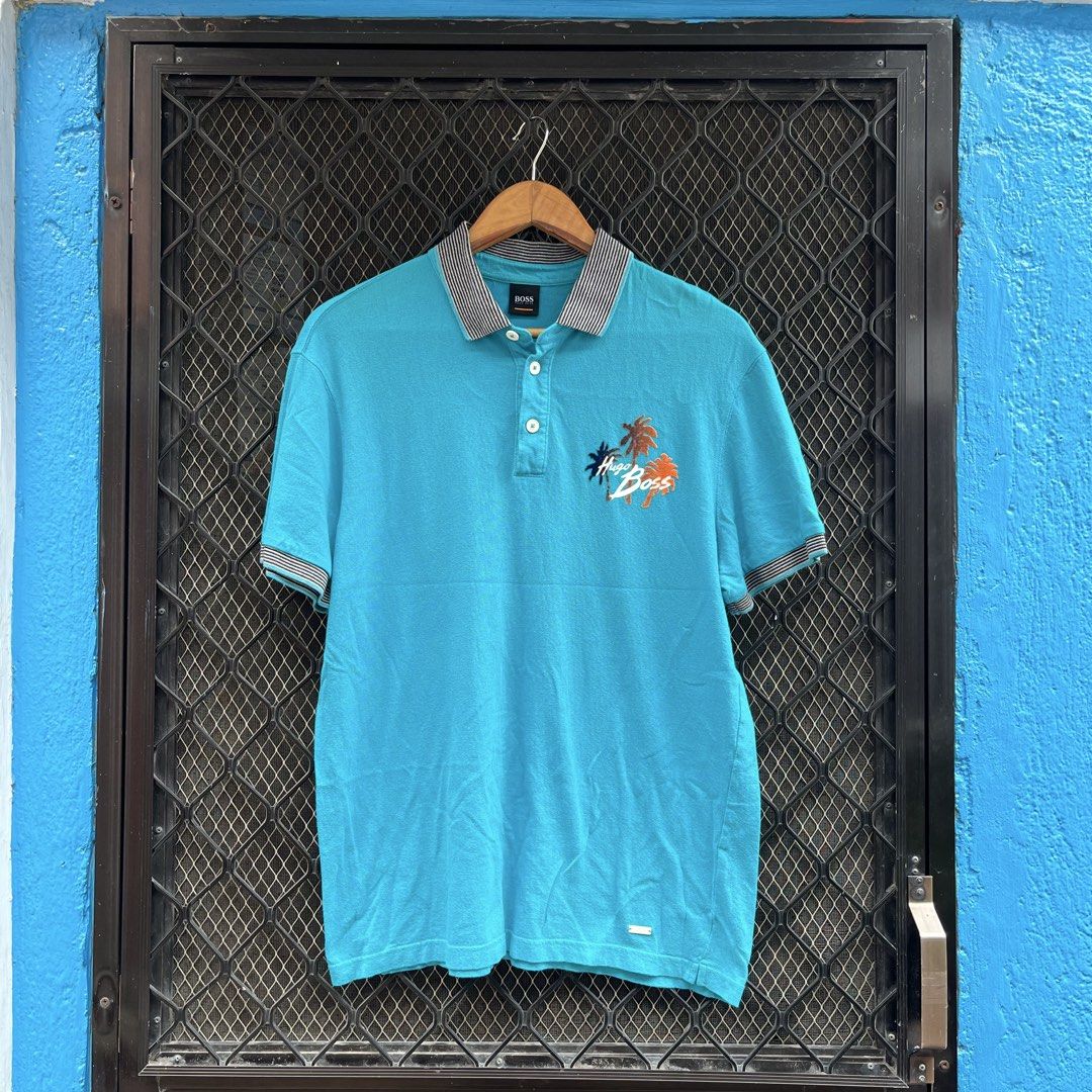 HUGO BOSS polo shirt (Category: Tshirts & Polo Shirts ) located in Taguig. Submitted by scoutandloots (Listing ID 1460131563, Image 1). Description: HUGO BOSS polo shirt • Size: L • 20.5”x27”.