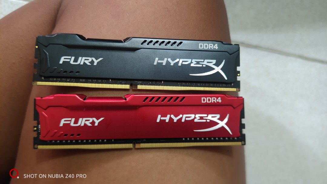 HyperX Fury DDR4 RAM Modules (Category: Computer Parts) located in Manila. Submitted by mikey_lab (Listing ID 1460120794, Image 1). Description: - Two HyperX Fury DDR4 RAM sticks (1x16GB, 1x8GB) - Total 24GB memory - Tested and confirmed working - Ideal for gaming and general PC use - Selling as a pair.