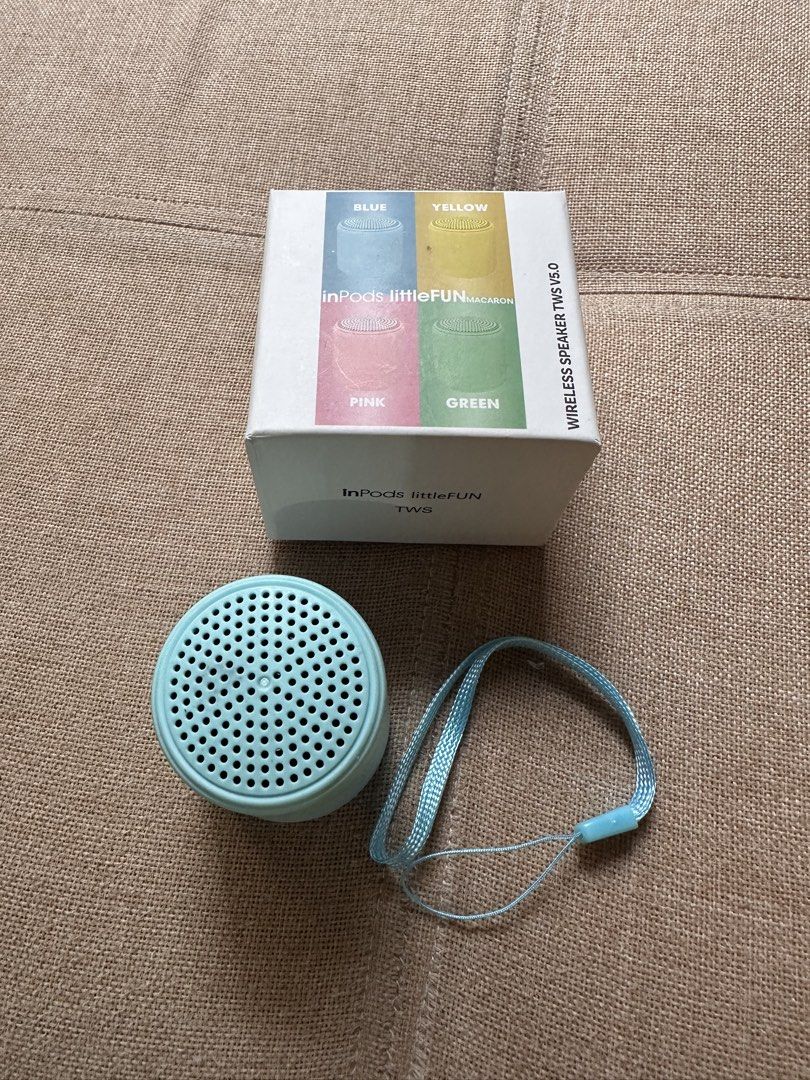 Inpods Little fun wireless bluetooth Speaker (Category: Soundbars, Speakers & Amplifiers) located in Valenzuela. Submitted by shopbychacha (Listing ID 1460169571, Image 1). Description: Inpods Little fun wireless bluetooth Speaker Comes with box, charger cord and string.