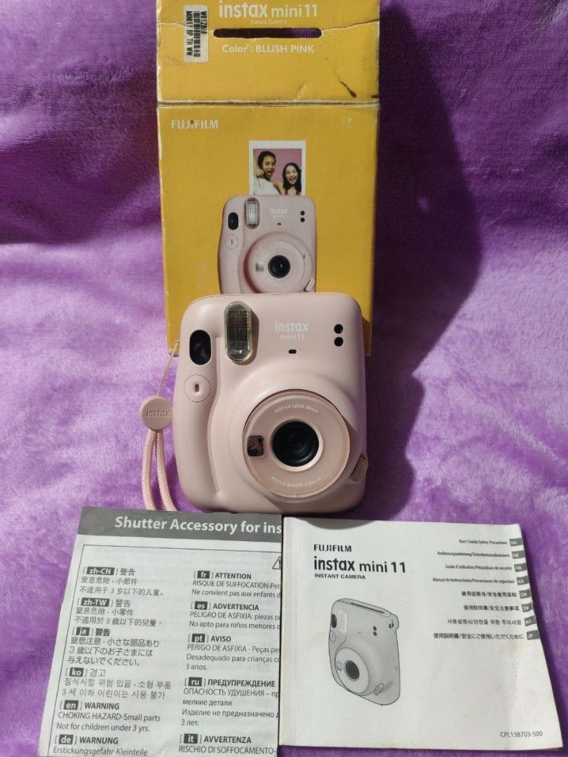 Instax Mini 11 (Blush Pink) (Category: Cameras) located in Manila. Submitted by jakath_0320 (Listing ID 1460147222, Image 2). Description: * Bought for P5,000 last Christmas * Still works perfectly * No major scratches on the body * Comes with its original box, strap * Includes 7 films inside and 2 Alkaline battery Testing all you want Mode of Payment (MOP): Gcash, Go tyme or Bank Transfer We can do meet up: Makati, Pasay and Antipolo bayan Only 