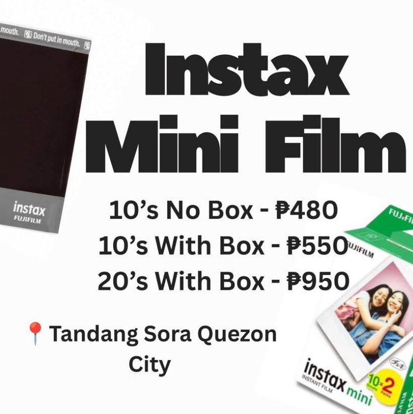 Instax Mini Film (Category: Cameras) located in Quezon City. Submitted by araroxas09 (Listing ID 1460243568, Image 1). Description: .
