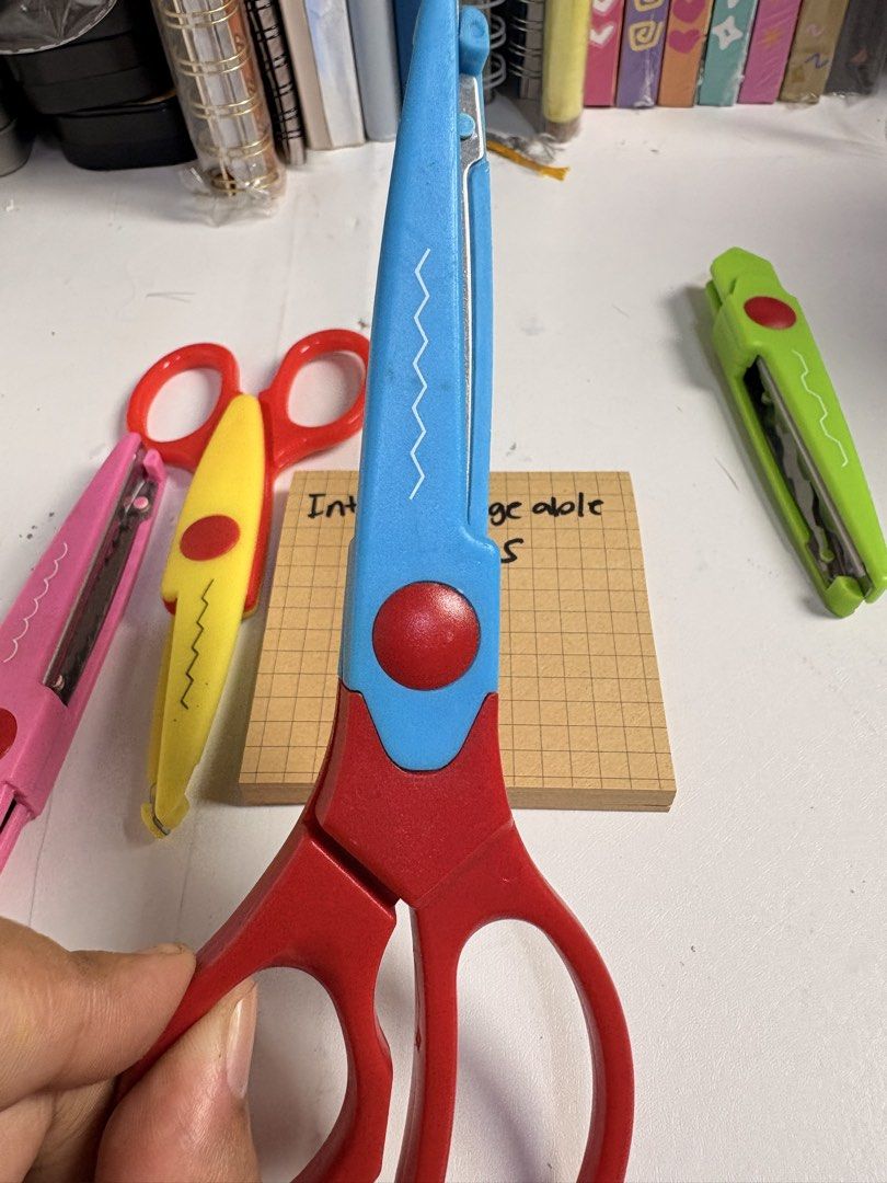 Interchangeable Design Scissors (Category: Stationery & School Supplies) located in Pasig City. Submitted by purplewingsph1 (Listing ID 1460108225, Image 2). Description: PAYO Only. Strictly no COD. (Please view my Carousell profile for proof of legitimacy: purplewingsph1) Mode of payment: Gcash, Maya, or Bank transfer (Seabank or UB) Mode of Delivery: Buyer will shoulder shipping. Can do Same-day-delivery within Metro Manila (Via Lalamove or Gra