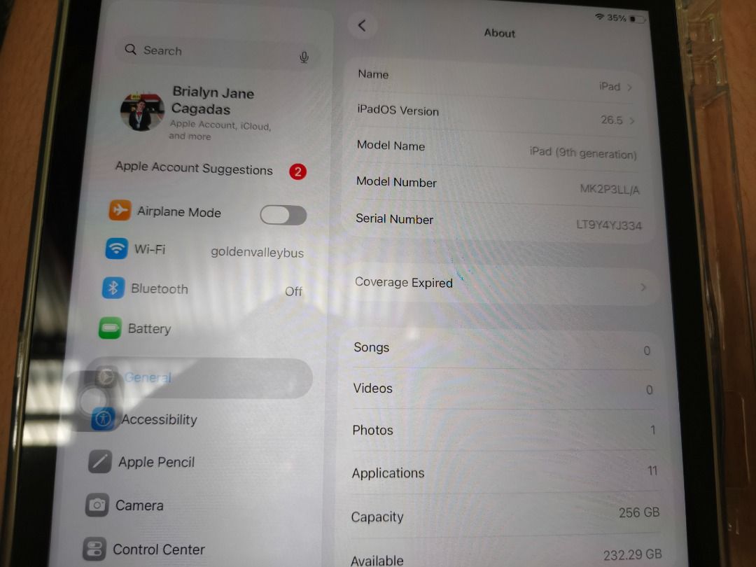 IPAD 9TH GEN (Category: iPad) located in Caloocan City. Submitted by breya (Listing ID 1460160685, Image 2). Description: Hello everyone! 🤍 I’m selling my iPad because I don’t use it anymore and naka-stock lang siya, sayang pud. 🥹 ‎ ‎I’m hoping magamit ni siya sa mas nanginahanglan. This iPad was very useful to me during my studies—especially for research, thesis, and school-related stuff. 📚✨ Since mahal ang brand new, basin kani maka-help sa 