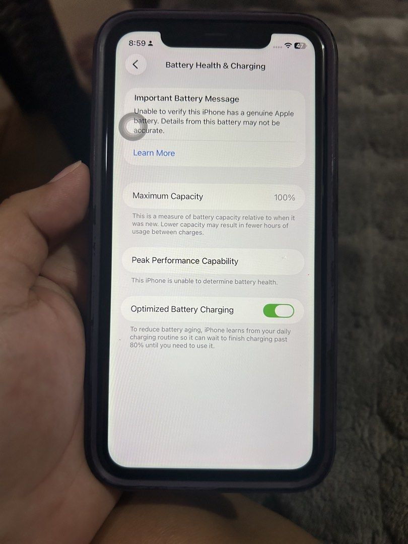 iPhone 11 (Category: iPhone 11 Series) located in Marikina City. Submitted by gatsz (Listing ID 1460244529, Image 1). Description: FOR SALE: iPhone 11 128GB ✅ ZP/A Variant ✅ Open Line / No SIM Restriction ✅ Minimal Dents (Normal Signs of Use) ✅ With Original Receipt ✅ Complete Box Included ✅ Original Charging Cord ✅ Newly Replaced Battery 📍 Location: Marikina City.