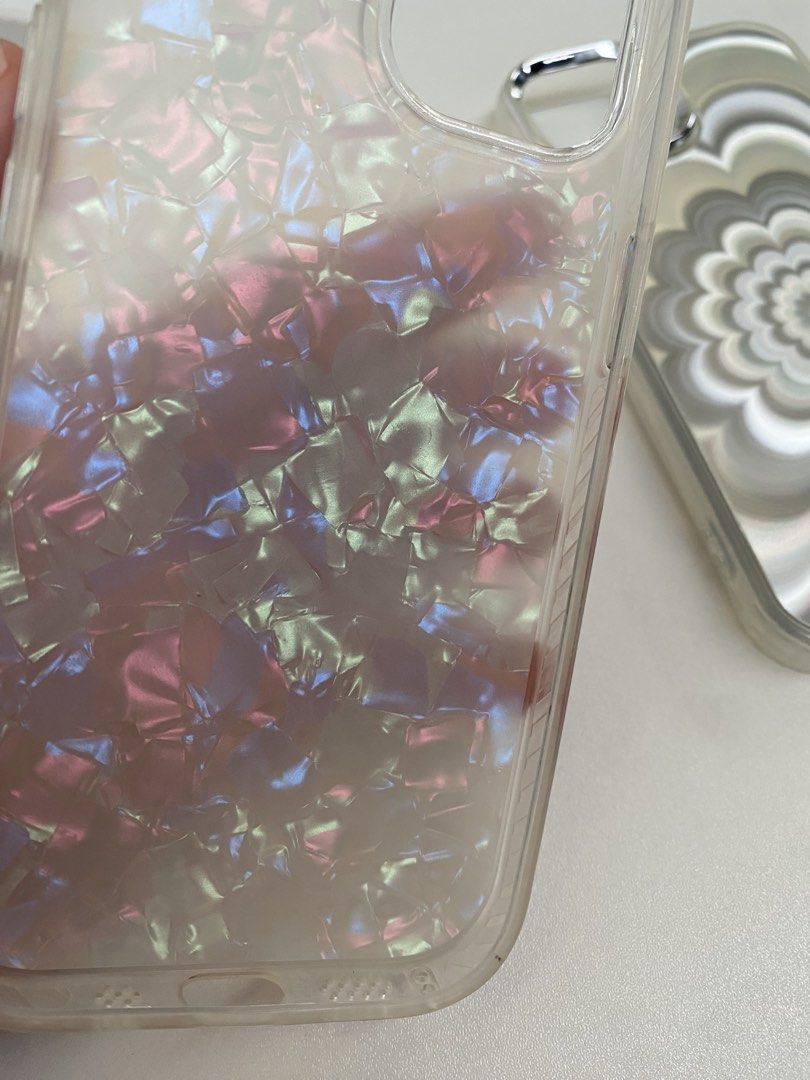 Iridescent Phone Case (iPhone 15) (Category: Cases & Sleeves) located in Pasig City. Submitted by itscoletteannika (Listing ID 1460290379, Image 3). Description: Unused, just stored Take both for Php 300.
