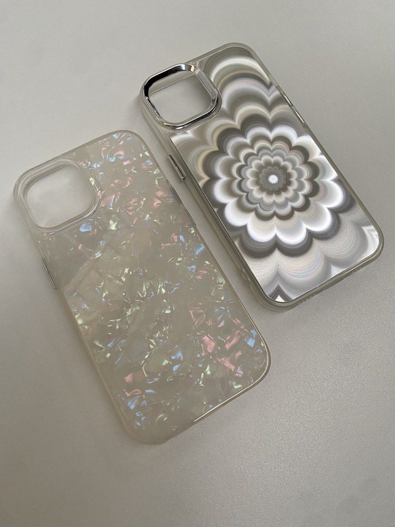 Iridescent Phone Case (iPhone 15) (Category: Cases & Sleeves) located in Pasig City. Submitted by itscoletteannika (Listing ID 1460290379, Image 1). Description: Unused, just stored Take both for Php 300.