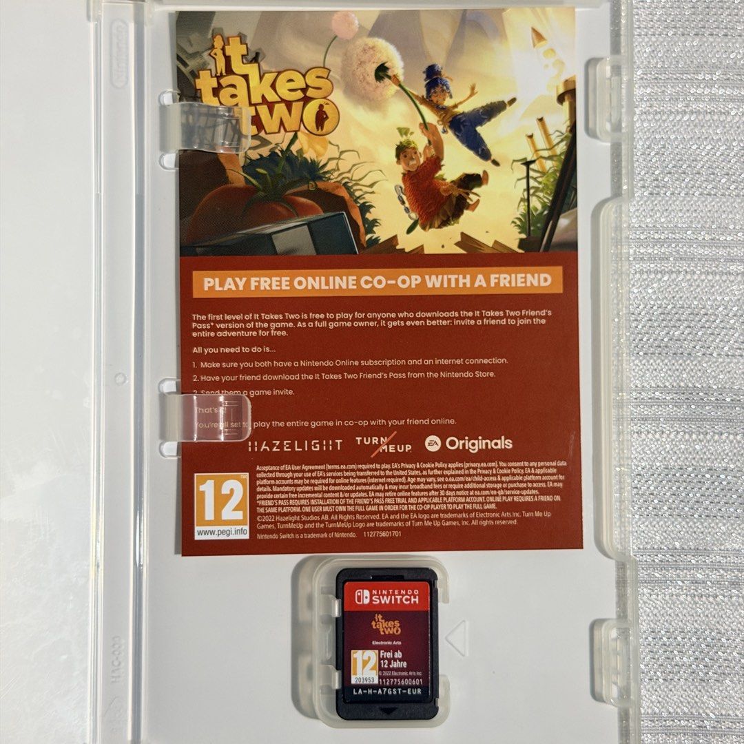 It Takes Two Nintendo Switch Game (Category: Nintendo) located in Guinobatan. Submitted by ktonkatsu (Listing ID 1460237768, Image 2). Description: lp alr, lowballers will not be entertained RFS: di marunong jowa ko maglaro neto, bebenta ko na lang loc: Bicol shipping thru J&T.