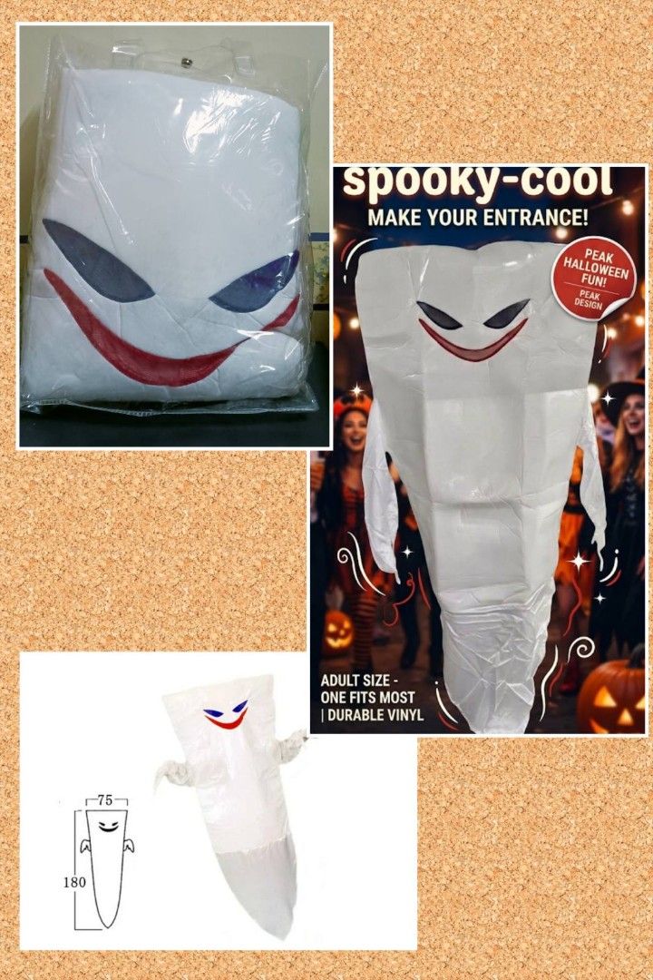 Ittan Momen Ghost Costume 👻 (Category: Occasions & Party Supplies) located in Manila. Submitted by casssee (Listing ID 1460142460, Image 1). Description: Need a unique costume this Halloween 🎃 or school event or play? Ittan Momen Ghost Costume 👻 - bought and stored, unused, comes in a plastic bag - a Japanese-style ghost costume inspired by Ittan Momen, a character familiar from the popular anime - breathable front P1500 each (negotiable) 2 av