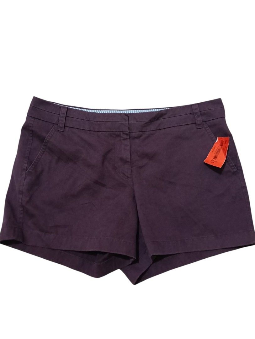 J. Crew Plum Chino Shorts (Category: Shorts) located in Manila. Submitted by rarefindsgallery (Listing ID 1460302518, Image 1). Description: Size: 10 Fits waist 32-34 length: 12.5 inches rise: 9 inches inseam: 4 inches Slight stretchy Unused With tag.