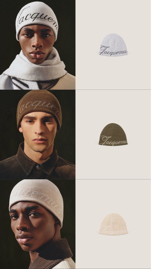 Jacquemus Beanie Hat (Category: Luxury Accessories) located in Manila. Submitted by designerarchives.ph (Listing ID 1460239922, Image 2). Description: Colors: Gray, Green, Apricot For winter, autumn, or fall! ❄️🍂 SALE | Limited time Retails for €220 = ₱16k •50% DP is required to ship it here in Ph • Add +299 if you want Jacquemus dustbag NOTE: We are not liable for the courier’s delay. •10 days estimate arrival •No return, no exchange •Buyer wil