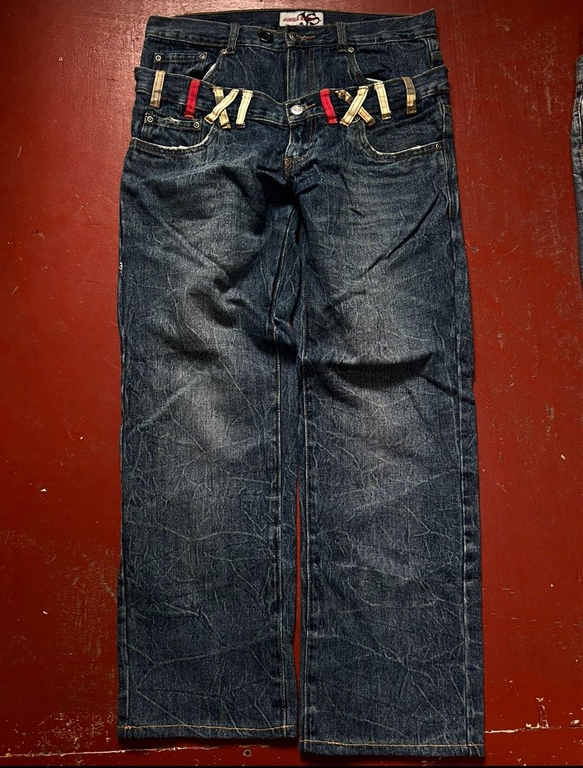 Japanese Double Waist Jeans (Category: Jeans) located in Lucena. Submitted by proxyhere (Listing ID 1460206449, Image 2). Description: Japanese Double Waist Jeans jungle storm double waist jeans size 32 length 39 thighs 11 knee 8 leg op 7.5 inseam 11.5 Japanese Label with Studds, Rhinestones. size 31 length 40 thighs 10 knee 7.5 leg op 6.5 .