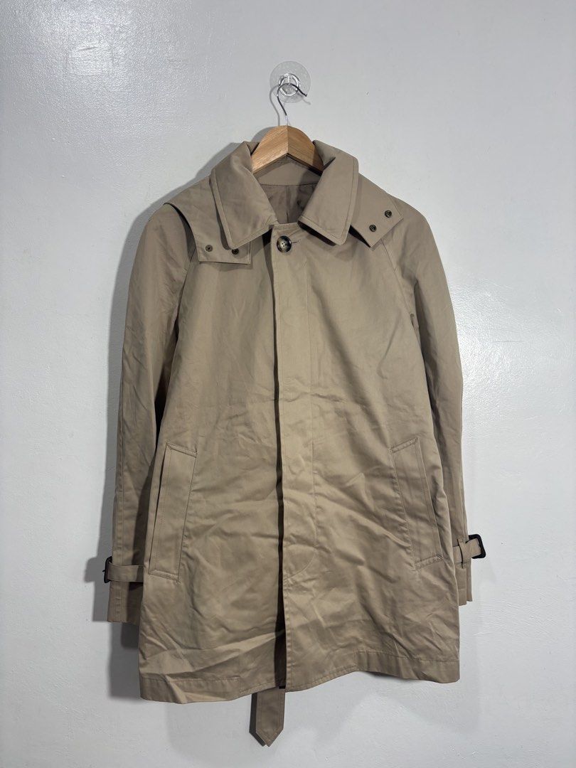 Journal Standard Trisect Khaki Trench Coat Men Small (Category: Coats, Jackets and Outerwear) located in Balanga. Submitted by winterlab_ph (Listing ID 1460230266, Image 2). Description: Code: A815 Width: 20 Length: 31.5 : needs wash.