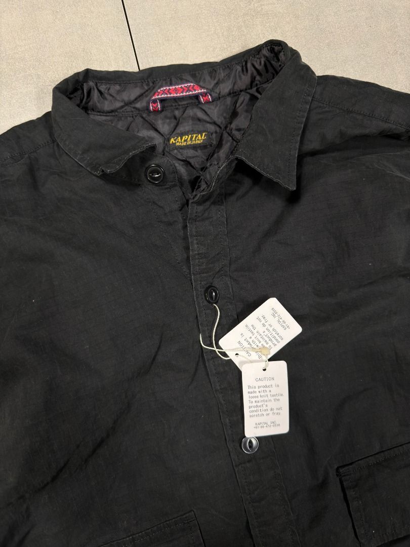 Kapital - Ripstop Slappy Shirt (Category: Coats, Jackets and Outerwear) located in Subic. Submitted by concretefloor (Listing ID 1460201703, Image 3). Description: Kapital - Ripstop Slappy Shirt Oversized fit 32 inches width 35 inches length - Made in Japan - Two chest pockets - Quilted lining - Perfect for layering .