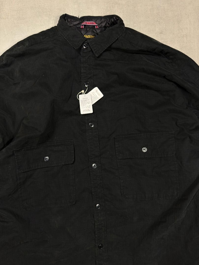 Kapital - Ripstop Slappy Shirt (Category: Coats, Jackets and Outerwear) located in Subic. Submitted by concretefloor (Listing ID 1460201703, Image 2). Description: Kapital - Ripstop Slappy Shirt Oversized fit 32 inches width 35 inches length - Made in Japan - Two chest pockets - Quilted lining - Perfect for layering .