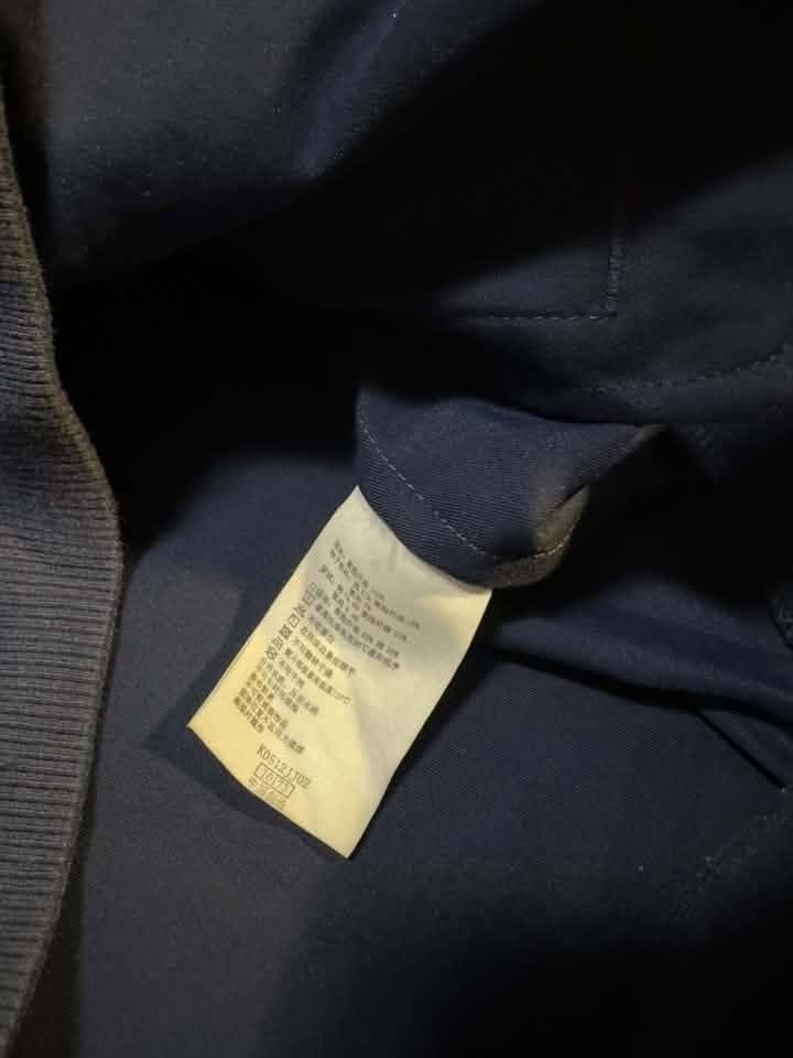 Kappa navy and red varsity-style jacket (Category: Coats, Jackets and Outerwear) located in Manila. Submitted by thriftedbykab (Listing ID 1460298520, Image 3). Description: ⚙️Size : Large 💎Condition: 10/10 🚨Color Rate: 10/10 🧨Issue: No ₱350.